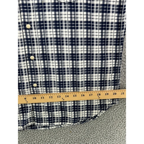 LUCKY BRAND Shirt Womens Medium Windowpane Plaid Flannel Casual Button Up Ladies - Picture 9 of 16